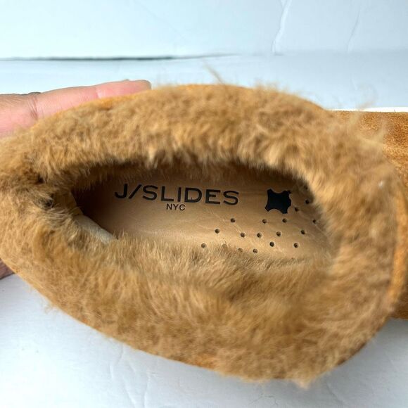 J/Slides NYC Brown Faux Fur Lined Sneaker Boots Size 6.5 - Picture 6 of 8